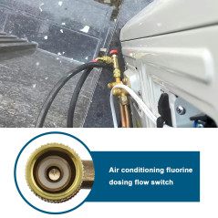 VGOL Vanne de Charge de Réfrigérant R22 R410 1/4" Mâle à 5/16" Femelle Soupape de Sécurité de Climatisation Vanne de Contrôle de
