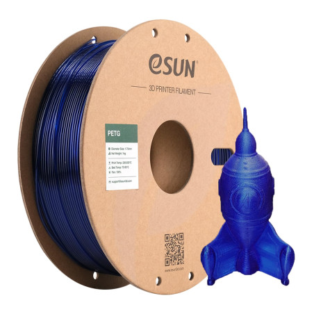 eSUN PETG Filament 1.75mm, Imprimante 3D Filament PETG, Précision Dimensionnelle +/- 0.05mm, 1KG Bobine (2.2 LBS) Filament d'imp