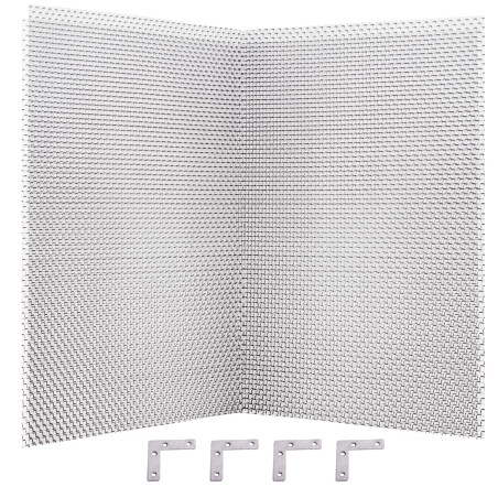 GERAWOO Grillage Rigide Anti Rongeur de Grande et Fin, 2Pcs Frille INOX 304 pour Empêcher Souris Acier Inoxydable 304-20 Mailles