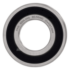 XiKe 4 pièces 6004-2RS Roulement à billes 20x42x12mm, Chromé acier et Double scellé et Pré-lubrifié, 6004RS Roulements à billes 