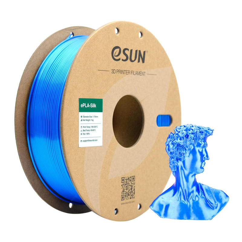 eSUN PLA Soie Filament 1.75mm, Soyeux Brillant Imprimante 3D Filament PLA, Précision Dimensionnelle +/- 0.05mm, 1KG Bobine (2.2 