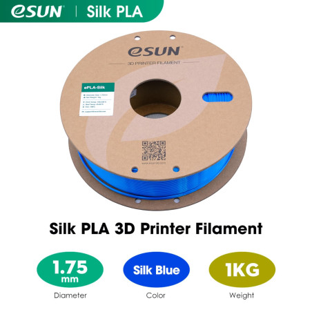 eSUN PLA Soie Filament 1.75mm, Soyeux Brillant Imprimante 3D Filament PLA, Précision Dimensionnelle +/- 0.05mm, 1KG Bobine (2.2