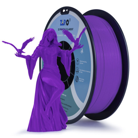 ZIRO Filament de Imprimante 3D PLA Basic Color Series 1.75mm 1kg (2.2 lbs), Précision Dimensionnelle +/-0.03 mm, Violet