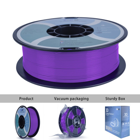 ZIRO Filament de Imprimante 3D PLA Basic Color Series 1.75mm 1kg (2.2 lbs), Précision Dimensionnelle +/-0.03 mm, Violet