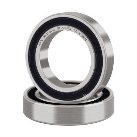 XiKe 2x Roulement à billes 6803-2RS 17x26x5mm - Acier à roulements 100Cr6 et Pré-lubrifié, Double joint caoutchouc, 6803RS Roule