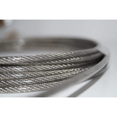 Nirosta - Câble métallique 3/4 mm - 25 m - En acier inoxydable 7 x 7 - Gaine en PVC transparent - Conforme à la norme EN 1.4401 