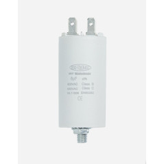 EDI-TRONIC Condensateur de Moteur, de Travail et de Démarrage - 8µF, 450V, M8 avec Cosses 6,3mm