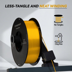 PLA Filament 1,75 mm, TINMORRY Imprimante 3D Filament, Matériaux d'impression 3D, 1 kg 1 Spool Silk Gold