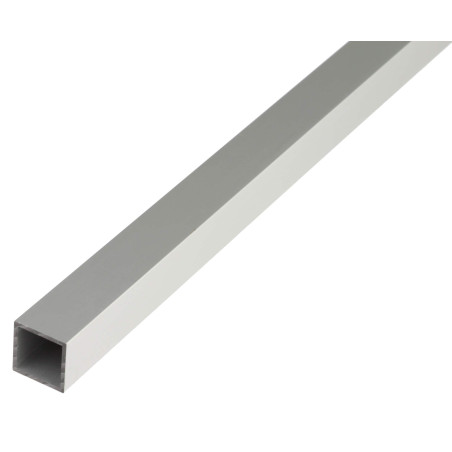 Alberts 473532 Tube carré | aluminium, anodisé, argent | 1000 x 20 x 20 mm