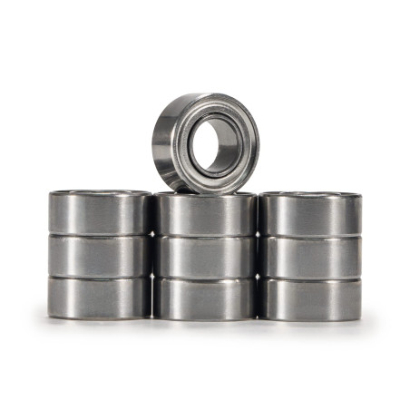 XiKe 10x MR105ZZ 5x10x4mm Roulements Miniatures, Acier 100Cr6, Flasques Métal Double Face ZZ - pour Ventilateur, Disque Dur, Imp