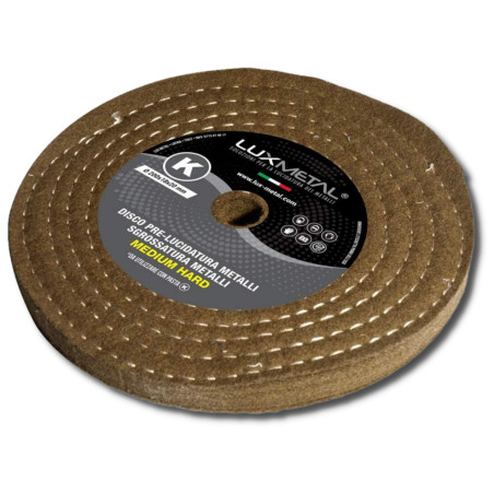 Lux Metal - Disque de Polissage Excellente sur tous les Métaux (Medium Hard 200 mm) - Idéal pour Aluminium, Acier Inoxydable, La