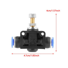 10 pcs Tuyau Papillon Push-in Régulateur de Vitesse Valve de Contrôle Pneumatique de Débit d'Air Connecteur de Vanne Raccord rap