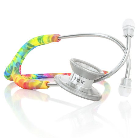 MDF MD One Epoch Titane - Stéthosocpe léger en titane, Stéthoscope professionnel pour adultes - Pavillon Double - Tubulure Tie-D