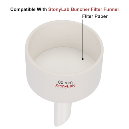stonylab Papier Filtre Qualitatif, Cercles de Papier Filtre en Cellulose à Vitesse Rapide de 74 mm de Diamètre, Rétention de Par
