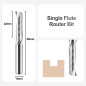 SpeTool Fraise Defonceuse 6mm Fraise Aluminium 1 dent Coupeuse en Spirale Fraise Hélicoïdale Fraise CNC 22mm Longueur de Coupe C SpeTool Fraise Defonceuse 6mm Fraise Aluminium 1 dent Coupeuse en Spirale Fraise Hélicoïdale Fraise CNC 22mm Longueur de Coupe C