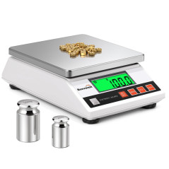 Bonvoisin Balance de Comptage 6000g/0.1g, Balance de Precision Industrielle Compteuse Electronique de Laboratoire pour Pièces Bi