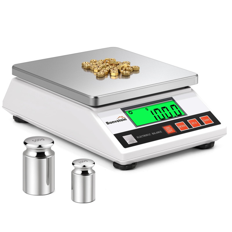 Bonvoisin Balance de Comptage 6000g/0.1g, Balance de Precision Industrielle Compteuse Electronique de Laboratoire pour Pièces Bi Bonvoisin Balance de Comptage 6000g/0.1g, Balance de Precision Industrielle Compteuse Electronique de Laboratoire pour Pièces Bi