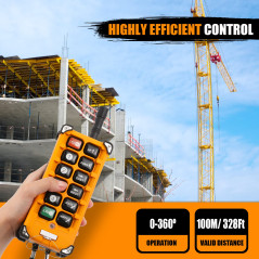 NEWTRY Grue sans Fil 12 V avec télécommande pour Grue Industrielle, émetteur et récepteur (récepteur DC 12 V)