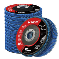 EZARC Disques à Lamelles 115 mm, Grain 40 Disque Abrasif à Lamelles en Zircone Géante Haute Densité de Type 29, pour Poncer, Dér