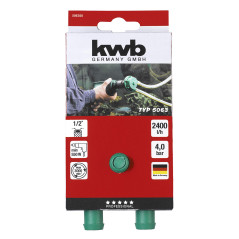 kwb Maxi-Pompe P63 Pompe pour perceuse 2400 l/h, auto-amorçante, raccord de tuyau 1/2'', pour fixation de tuyau 1/2 pouce avec c