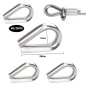 30 Pièces M6 Cosses de Câble Métallique en Acier Inoxydable 304 Cosse Coeur pour Cable Acier pour Câble Métallique 6mm 30 Pièces M6 Cosses de Câble Métallique en Acier Inoxydable 304 Cosse Coeur pour Cable Acier pour Câble Métallique 6mm