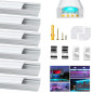 Chesbung - 6x1mètre Aluminium Profilé U-forme pour Bandes à LED, Compact Finition Professionnelle avec Blanc Laiteux Couvercle,C Chesbung - 6x1mètre Aluminium Profilé U-forme pour Bandes à LED, Compact Finition Professionnelle avec Blanc Laiteux Couvercle,C