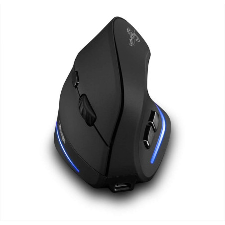 zelotes Souris sans fil USB LED sans fil - 2,4 GHz - 2400 DPI - Ergonomique - Pour ordinateur portable, PC, Mac - Rechargeable