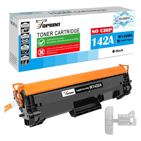TOPRINT [sans Puce, avec Outils Professionnels] W1420A 142A Cartouche de Toner Compatible Noir 1000 Pages pour H P LaserJet M110
