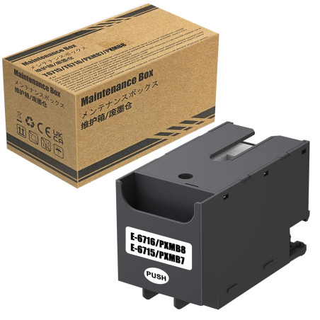 LAIPENG T6715 T6716 Boîte d'entretien d'encre C13T671500 C13T671600 Compatible pour Epson Workforce Pro WF-4720DWF WF-4725DWF WF