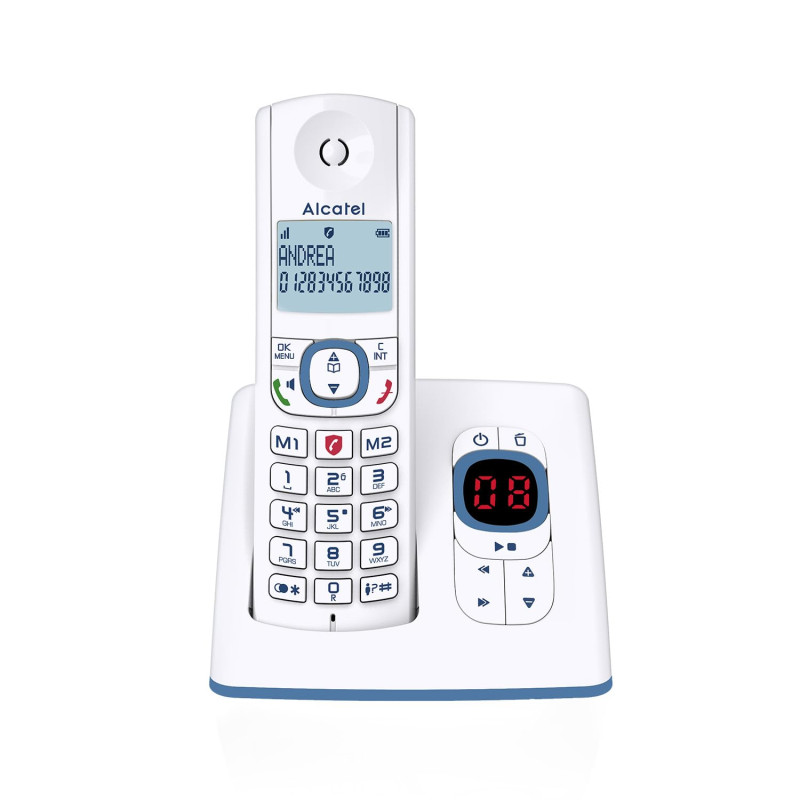 ALCATEL F530 Voice - Téléphone Fixe Sans Fil DECT Avec Répondeur - Grand Écran Rétroéclairé - Mains Libres - Fonction Blocage De ALCATEL F530 Voice - Téléphone Fixe Sans Fil DECT Avec Répondeur - Grand Écran Rétroéclairé - Mains Libres - Fonction Blocage De