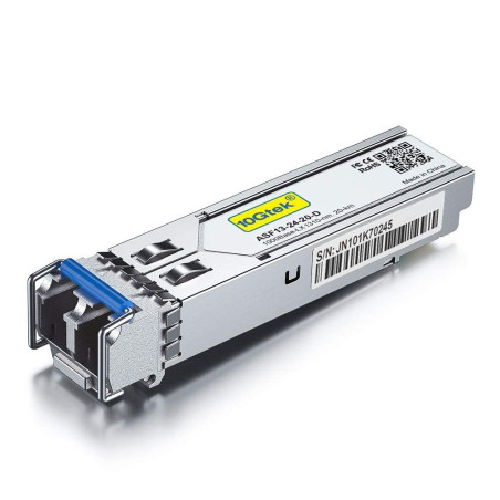 10Gtek 1G SFP LX Monomode Mini-Gbic Module, 1000Base-LX LC Transceiver, Compatible pour Cisco GLC-LH-SMD, Meraki, Ubiquiti UniFi