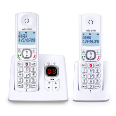 ALCATEL F530 Voice Duo - Téléphone Fixe Sans Fil DECT Avec Répondeur - Grand Écran Rétroéclairé - Mains Libres - Fonction Blocag