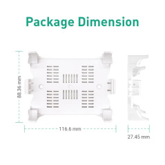 GL.iNet WiFi Router Holder Wall Mount with Screws, Compatible with GL-A1300 (Slate Plus), GL-SFT1200 (Opal), GL-MT1300 (Beryl) R