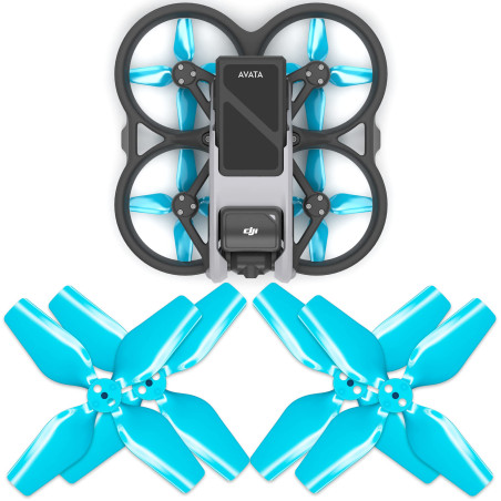 Master Airscrew Hélices Upgrade à 4-pales pour DJI Avata - Bleu, 4 pièces