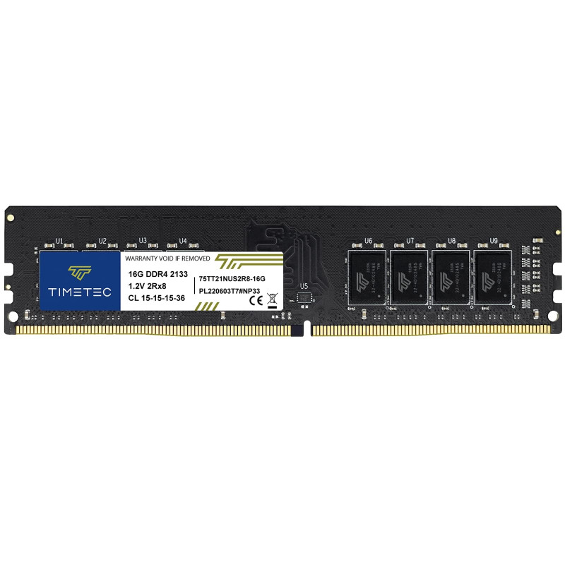 Timetec 16 Go DDR4 2133 MHz (PC4-2133P) PC4-17000 UDIMM RAM de Bureau – Non ECC sans Tampon, 288 Broches, 1,2 V, CL15 Module de Timetec 16 Go DDR4 2133 MHz (PC4-2133P) PC4-17000 UDIMM RAM de Bureau – Non ECC sans Tampon, 288 Broches, 1,2 V, CL15 Module de