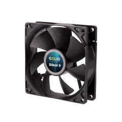 Gelid Solutions Silent 9 Black Ventilateur 92 mm Fonctionnement silencieux Pales de ventilateur optimisées Débit d'air élevé Con