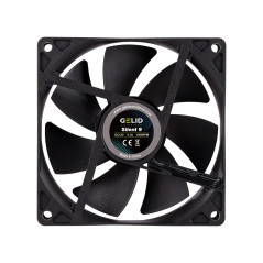 Gelid Solutions Silent 9 Black Ventilateur 92 mm Fonctionnement silencieux Pales de ventilateur optimisées Débit d'air élevé Con