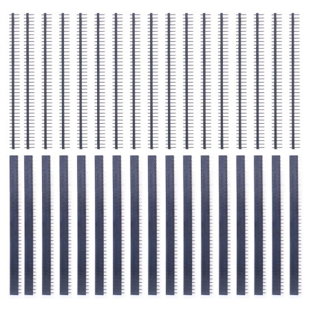 ANGEEK 40 pièces 2.54mm 40 Pin Header mâle et Femelle PCB stiftstisten Carte de Circuit imprimé à Trous pour Arduino Raspberry P