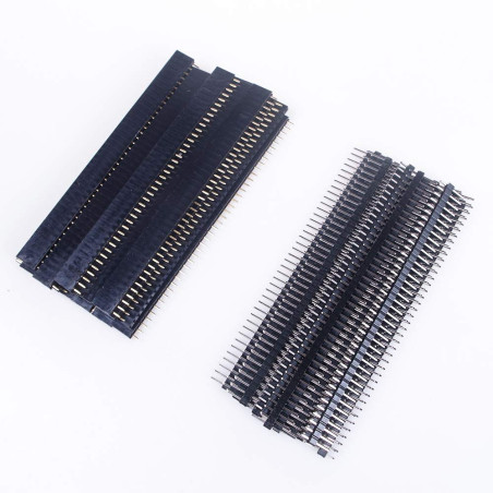 ANGEEK 40 pièces 2.54mm 40 Pin Header mâle et Femelle PCB stiftstisten Carte de Circuit imprimé à Trous pour Arduino Raspberry P