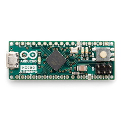 Arduino Micro Without Headers [A000093] - Carte compacte avec microcontrôleur ATmega32U4, sans connecteurs, idéale pour projets 