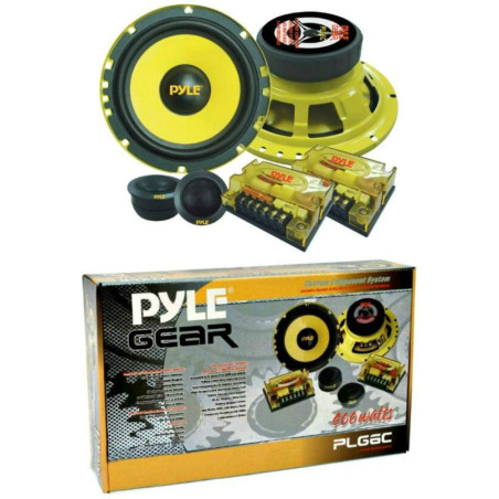SYSTÈME 2 RUES PYLE PLG6C 6,5" HAUT-PARLEUR DIFFUSANTS DE 400 WATT RMS ET 800 WATT MAX KIT 16,50 CM 165 MM AVEC DU WOOFER, TWEET