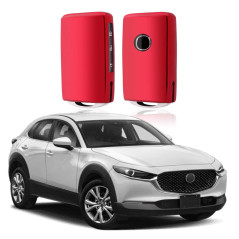 SHAOHAO Compatible avec Mazda3 CX-30 CX-5 CX-8 2019 2020 2021 2022 2023 2024 Coque de clé de Voiture en Silicone TPU Rouge