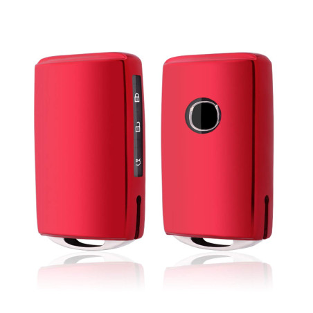 SHAOHAO Compatible avec Mazda3 CX-30 CX-5 CX-8 2019 2020 2021 2022 2023 2024 Coque de clé de Voiture en Silicone TPU Rouge
