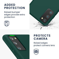 kwmobile Housse Compatible avec Samsung Galaxy S20 FE Coque - Housse de téléphone Protection Souple en Silicone - Vert Bouteille