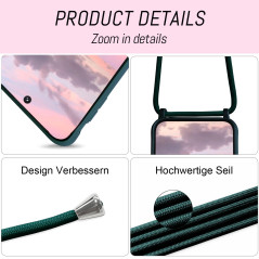 Keteen Collier pour Samsung Galaxy S20 FE Coque Silicone Liquide Bumper Housse Galaxy S20 FE Lanière avec Cordon Réglable Longue