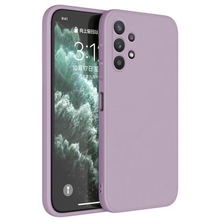Topme Coque pour Samsung Galaxy A32 4G (6.4" inches) Etui Housse, Protecteur de Peau en Silicone TPU - Herbe Violette