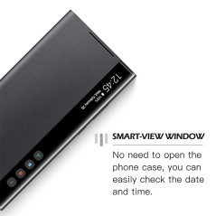 TANYO Smart View Coque pour Samsung Galaxy Note 20 Ultra (5G / 4G), Prime Étui Housse à Rabat avec Clear Afficher Fenêtre, Eléga