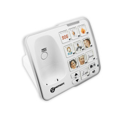 Geemarc Amplidect 295 Photo - Téléphone Fixe Amplifié avec Répondeur, Sonnerie Puissante et Grosses Touches Photo Personnalisabl