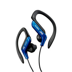 JVC, Ecouteurs Clip Oreille Sport réglable pour Un Ajustement Parfait, HA-EB75-AN-U (Bleu)