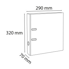 Exacompta - Réf. 53753E - Carton de 10 Classeurs à levier A4 Prem'Touch - Dos de 70 mm - Mécanique 75 mm - Dimensions extérieure
